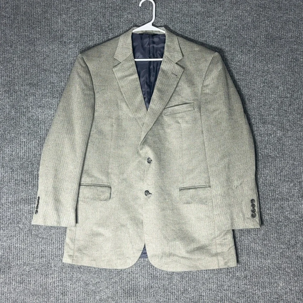 Jos A Bank Signature Collection Blazer Mens 42R Tan Silk Camel Hair Herringbone